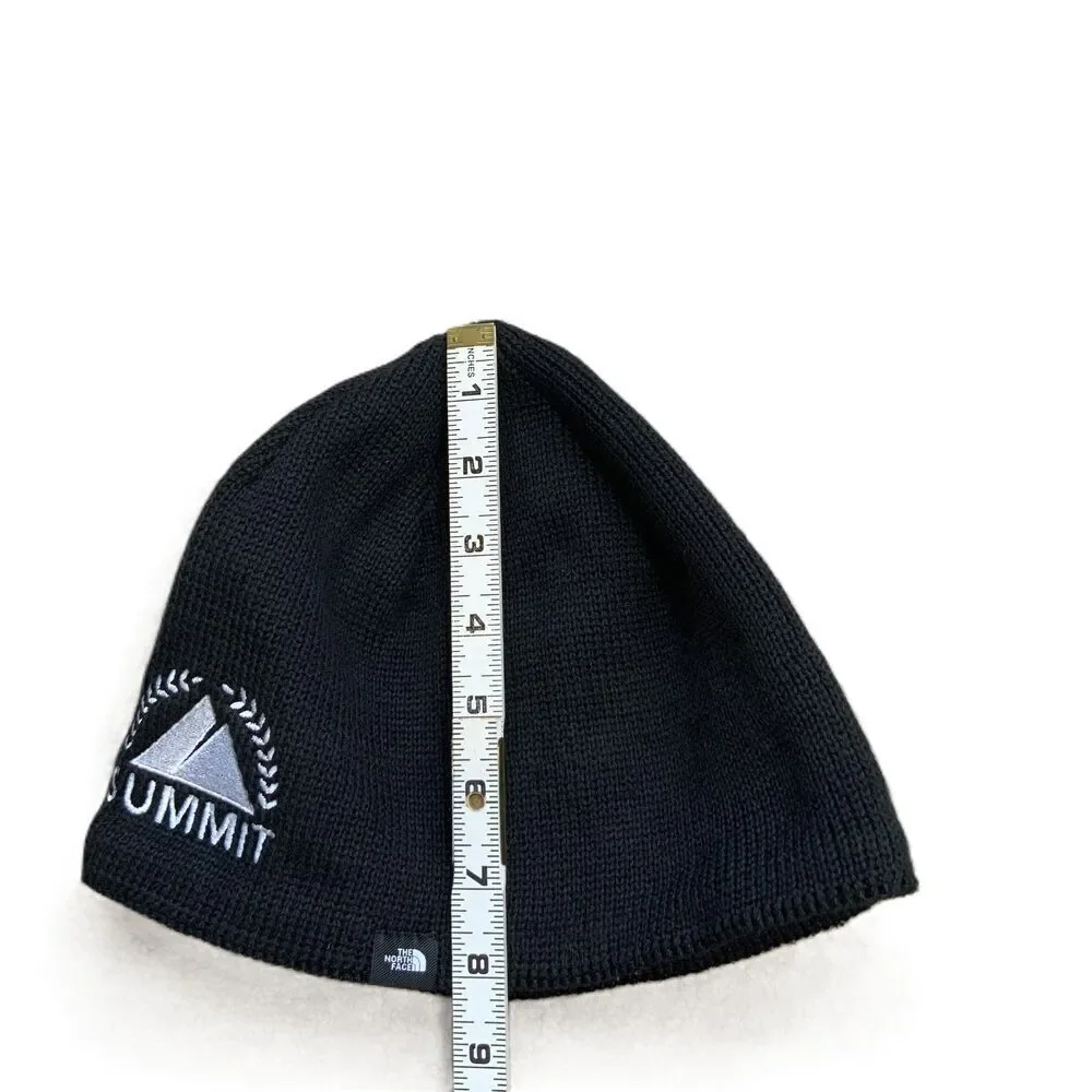 The North Unisex‎ Face Black Embroidered Logo Knit Hat Sz One Sz Grunge Normcore
